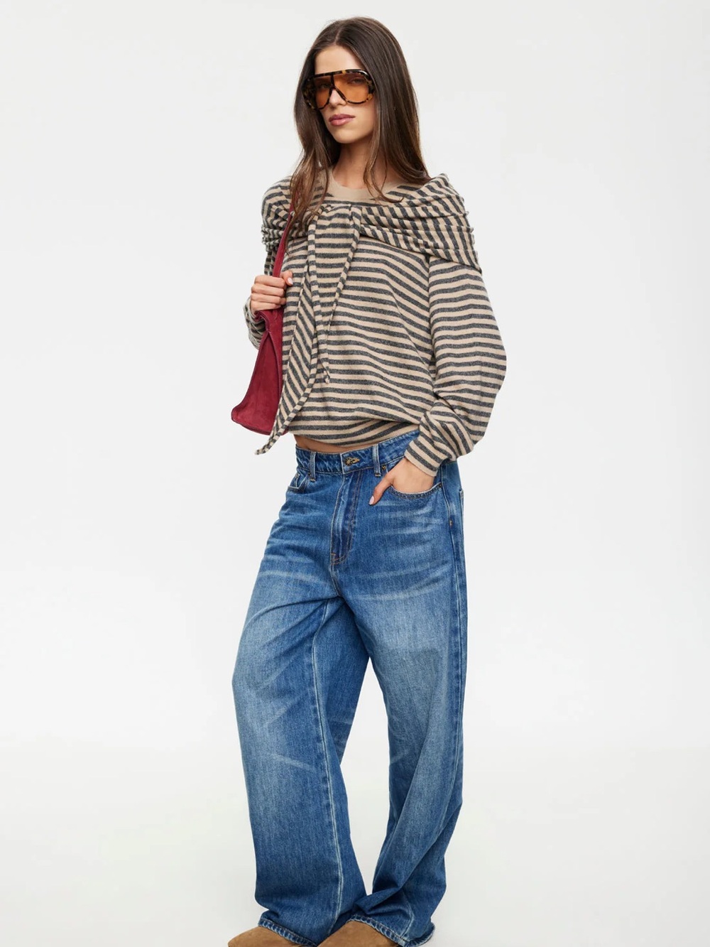 LIONESS | OLSEN KNIT | SLATE STRIPE | 1K - Picture 1 of 6